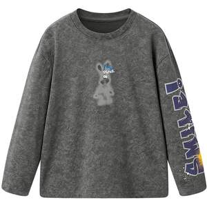 
MINIPEACE Peacebird children's clothing boys' long-sleeved T-shirt pure cotton batik gradient children's spring clothing 2026 new trend