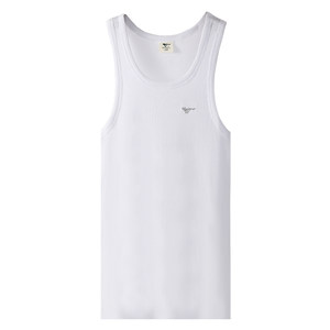 
Seven Wolf Vest Men's Pure Cotton Summer Tight Sports Hurdles Thick Needle Thread American Fitness Vertical Stripe Sweatshirt