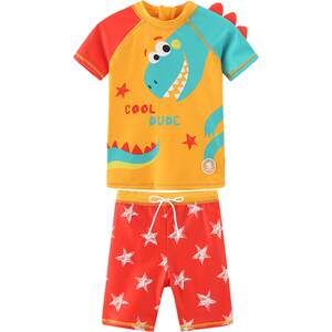 Voda beba Children's swimsuit Boy Boy Baby Dinosaur Short Sleeve Sleeping Speed Speed Dry Swimsuit Symbol