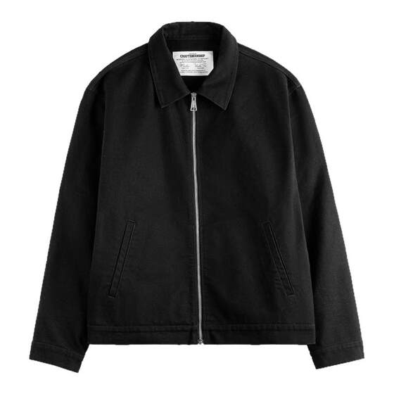 
Madden Workwear American Coach Jacket Lapel Handsome Stiff Heavy Short Black Silhouette Cotton Jacket Men's Spring