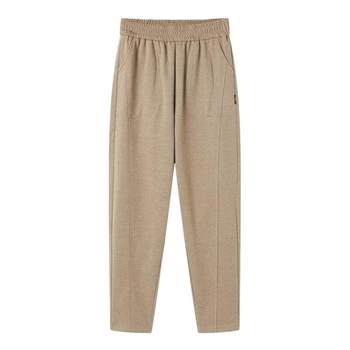Mom's pants, spring, autumn and winter high-waisted straight pants for outer wear