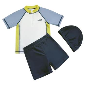 MomaSong boy split short -sleeved sunscreen swimsuit
