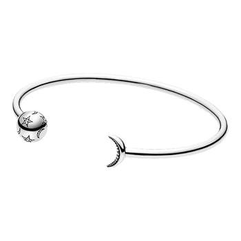 Pandora Pandora Ole Moments Star Moon Open Plain Circle Bracelet 925 Silver Gift