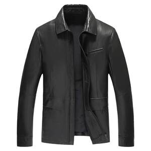
Beast King Autumn and Winter New Men's Haining Genuine Leather Jacket Sheepskin Slim Leather Jacket Business Casual Jacket