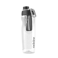 American Zippo Summer Plastic Anti-Fall Outdoor Water Bottle - Large Capacity Portable Sports Cup For Fitness And Basketball