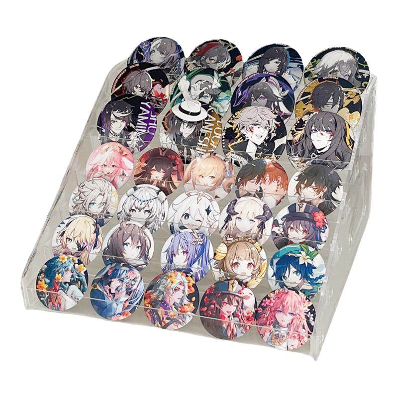 Display Rack Transparent 4-Tier Acrylic Display Rack - Transparent Desktop Organizer for Sundries