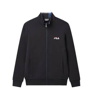
FILA Fila men's knitted sports jacket spring and autumn casual simple zipper jacket men's stand-up collar jacket