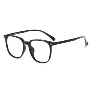 Muxue plain black frame glasses for women, frames can be equipped with Zeiss myopia degree, optional anti-blue light for men 1068