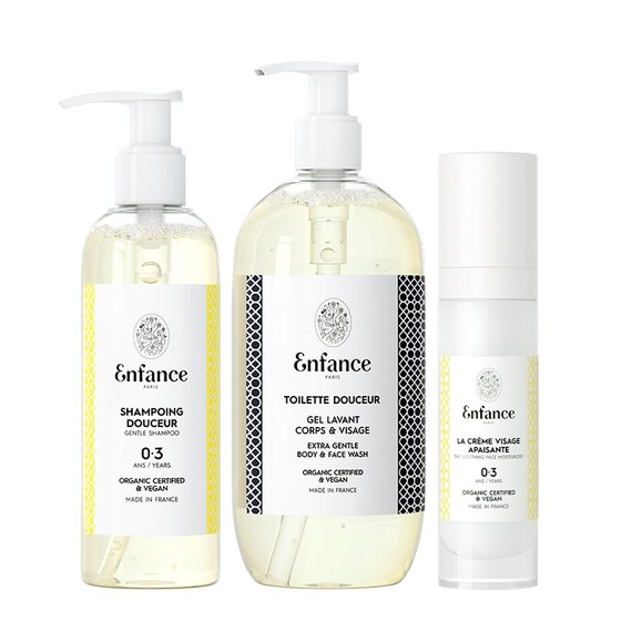 
Enfance Paris Childhood 0-3 Years Old Baby Bathing and Skin Care Set (Shash + Shower Wash + Cream)