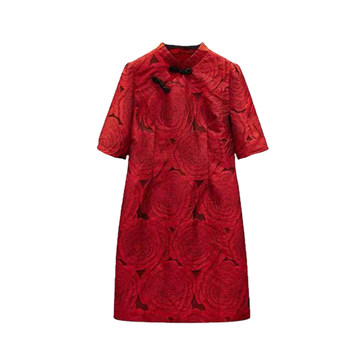 Large size women's new Chinese retro cheongsam dress