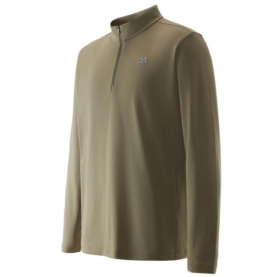 
KOLON SPORT moisture absorption quick-drying long-sleeved T-shirt S-Functional men and women same style semi-zipper long-sleeved