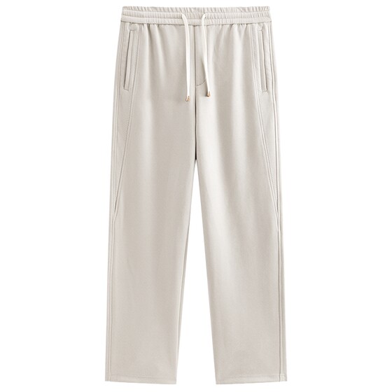 
PEACEBIRD Men's Winter Drawstring Sweatpants Casual Pants Adjustable Drawstring Light Color Versatile Sports Pants Men