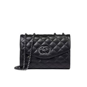 
Bags Women's 2025 New Crossbody Bag Light Luxury Small Fragrance Popular Diamond Chain Bag Women's Genuine Leather Shoulder Bag