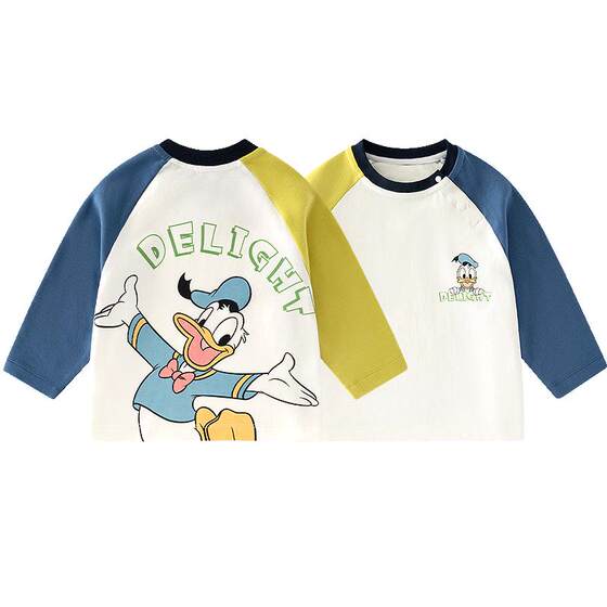 
Disney children's long-sleeved T-shirt boys and girls category a pure cotton top baby Judy Mickey clothes bottoming shirt