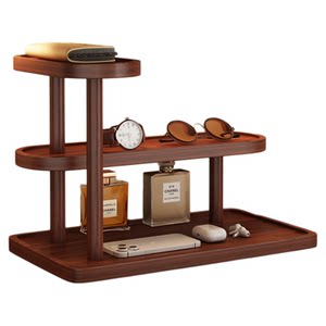 
Entrance door entrance key storage rack desktop decoration Chinese retro style solid wood glasses tray debris storage rack