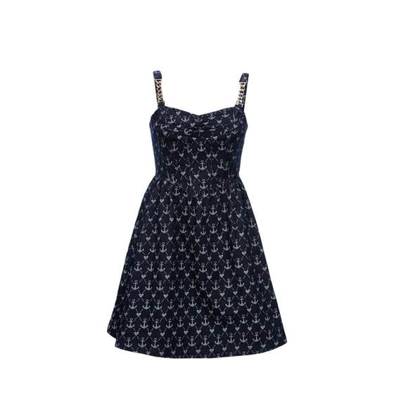 Lingzhi ONLY25 Spring and Summer New Temperament Reactive Dyed High Waist Suspender Short Denim Dress for Women Trendy