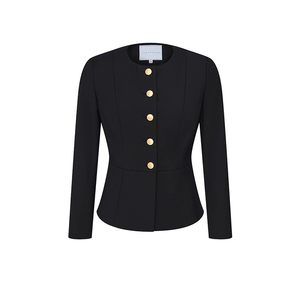 
TieForHer Berkeley Princess Jacket Gao Zhishen round neck single-breasted commuter suit short jacket for women