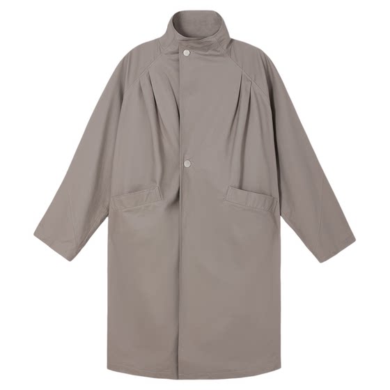 
PSO Brand men's and women's retro stand collar mid-length windbreaker loose long-sleeved coat jacket winter fashion brand