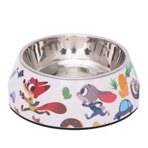 
Disney Zootopia Dog Bowl Cat Bowl Pet-Specific Cat Rice Bowl Anti-Tip Stainless Steel Dog Food Bowl