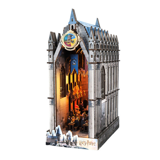 
ROKE Graduation Season Gift Harry Potter Hogwarts Hall Puzzle Assembled Bookend DIY Handmade Model for Women