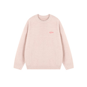 
lemanism American trendy solid color mohair sweater men's 2025 spring and autumn couple style sweater tops