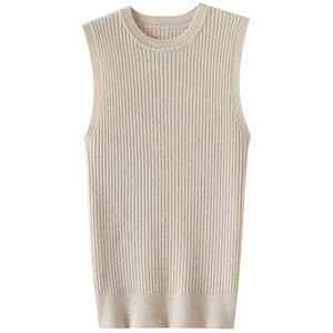 
Show off your beautiful figure ~ round neck 100% pure cashmere vest for women pure cashmere sweater knitted bottoming shirt autumn and winter