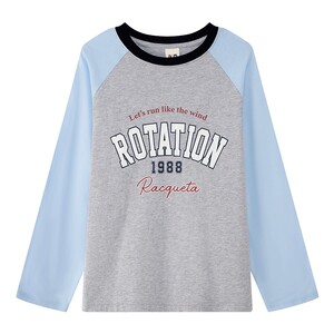 
Zuoxi children's clothing boys' long-sleeved T-shirt pure cotton children's raglan sleeve bottoming shirt 2026 new style boys and big children's trend