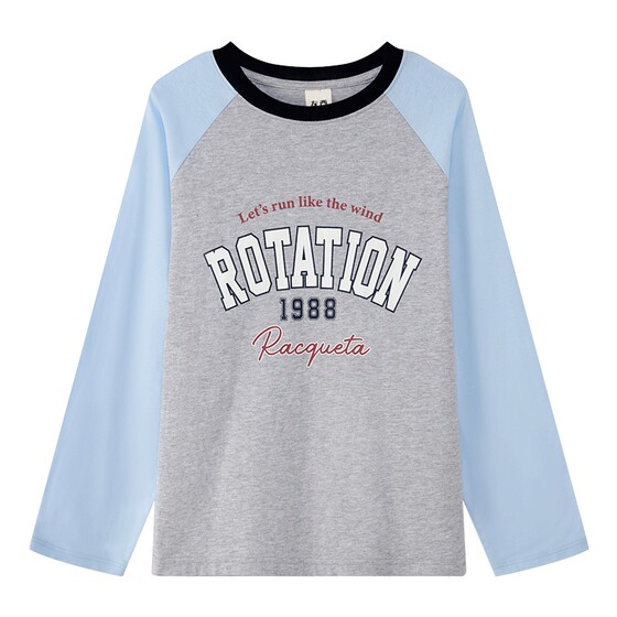 
Zuoxi children's clothing boys' long-sleeved T-shirt pure cotton children's raglan sleeve bottoming shirt 2026 new style boys and big children's trend