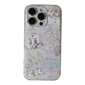 
ins girl heart Japanese pink cat phone case