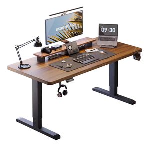 
Solid wood electric lift table home computer table bedroom desk e-sports table game learning desk workbench