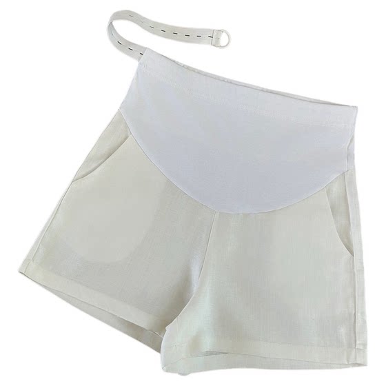 
Tencel linen maternity wide-leg shorts spring and summer thin outer wear shorts that do not tighten the belly and support the belly during pregnancy for small people