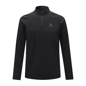 
Camel men's quick-drying long-sleeved T-shirt men's sports outdoor new breathable sweat-absorbent top sun protection summer stand-up collar