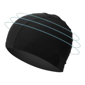 Swimming Hat Men's Waterproof Swimming Hat Men's Comfortable Buple Head Cloth Hat Ear Protective Adult Children Hot Spring Swimming Equipment
