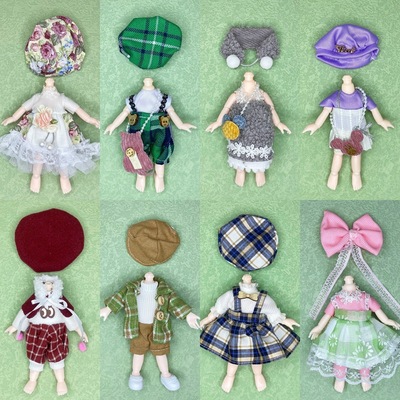 taobao agent 16-17 cm doll clothes BJD8 points OB11 baby clothes dressing skirt set