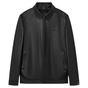 
[Sheep Leather] Qipai Men's Lapel Down Leather Jacket 26 Spring New Style Removable Liner Warm Jacket