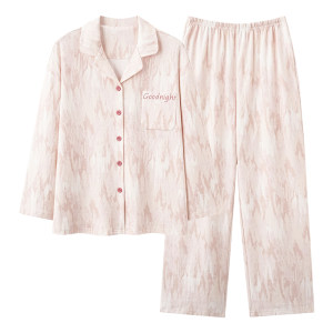 
Langsha pajamas women's spring and autumn 2026 new antibacterial cotton fabric 100% cotton long-sleeved home wear set