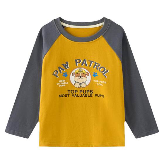 
Paw Patrol Boys Long Sleeve T-Shirt Spring Clothing 2026 New Spring Children's Cotton Top Baby Boy Bottoming Shirt