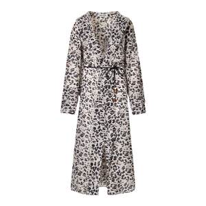 
LEDIM WANG leopard print long sun protection clothing women's spring and summer new designer original thin hooded windbreaker