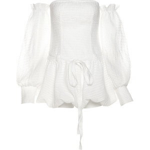 Weird girl sweet hot girl wind solid color bow tube top dress, high waist puff skirt, female