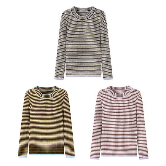 
[Basing Shirt Sheep Wool] Nido Bear Children's Spring and Autumn Knitted Sweater Boys Girls Sweater Baby Striped Top