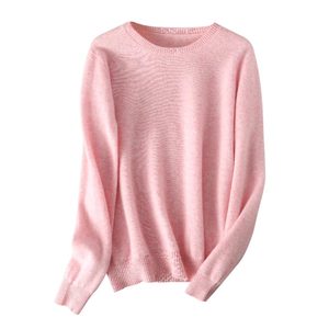 Off-code wool new versatile loose women's sweater autumn and winter thickened cashmere sweater bottoming pullover round neck slim fit