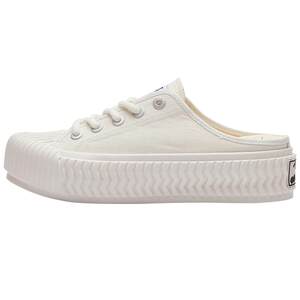 
[Light Food Series] excelsior biscuit shoes, white shoes, slip-on mules, half-slip canvas shoes for women