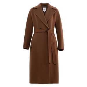 
HONRN/Red Man Lace-Up Mid-Length Cashmere Wool Coat Women's Autumn and Winter HI55OD846