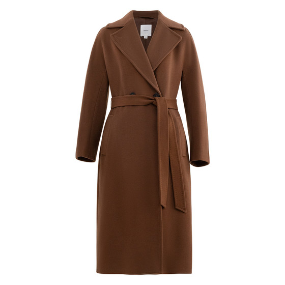 
HONRN/Red Man Lace-Up Mid-Length Cashmere Wool Coat Women's Autumn and Winter HI55OD846