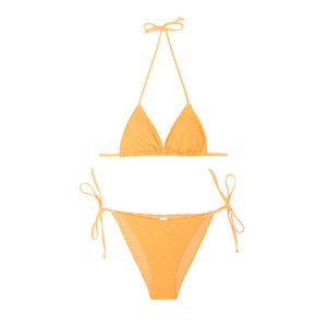 
Limone Hot Spring new split swimsuit women's orange bikini seaside stunning vacation two-piece island swimsuit