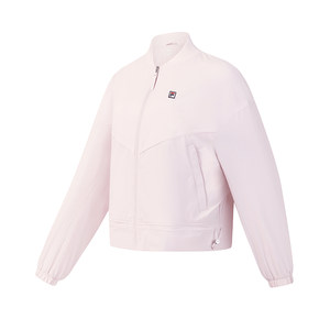 
FILA Official Women's Woven Jacket 2026 Spring New Tennis Baseball Collar Loose Top