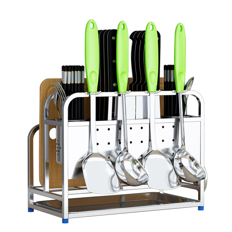 Stainless Steel Knife Holder & Chopping Board Rack - Kitchen Supplies ...