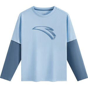 
Anta Children's Boys and Girls' Long Sleeve Shirt 2025 Autumn New Big Children's Pure Cotton Children's Fake Two-Piece T-Shirt Long Sleeve T-Top