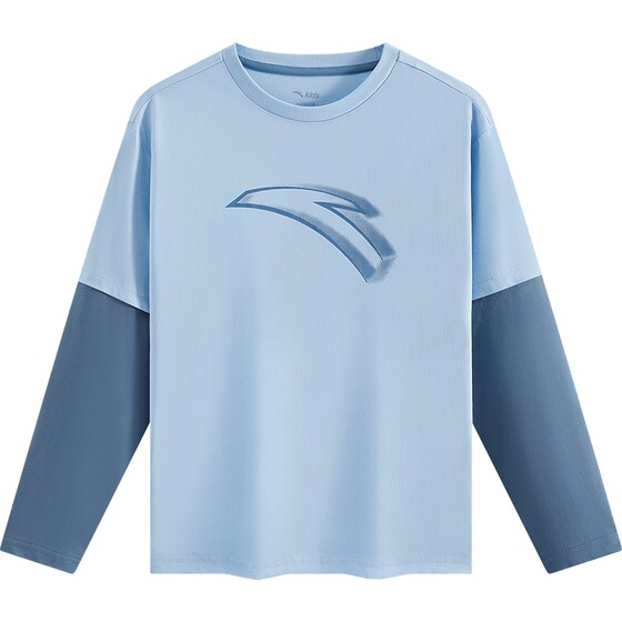 
Anta Children's Boys and Girls' Long Sleeve Shirt 2025 Autumn New Big Children's Pure Cotton Children's Fake Two-Piece T-Shirt Long Sleeve T-Top