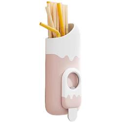 Multifunctional dual-purpose bottle opener wall-mounted straw storage
